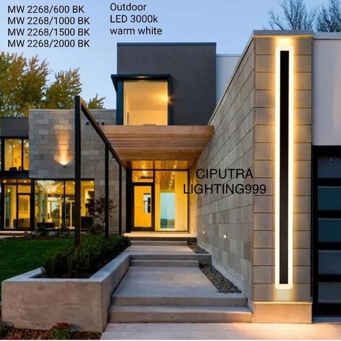 LAMPU HIAS DINDING LED MINIMALIS TERAS OUTDOOR PANJANG 1.5 METER MEWAH