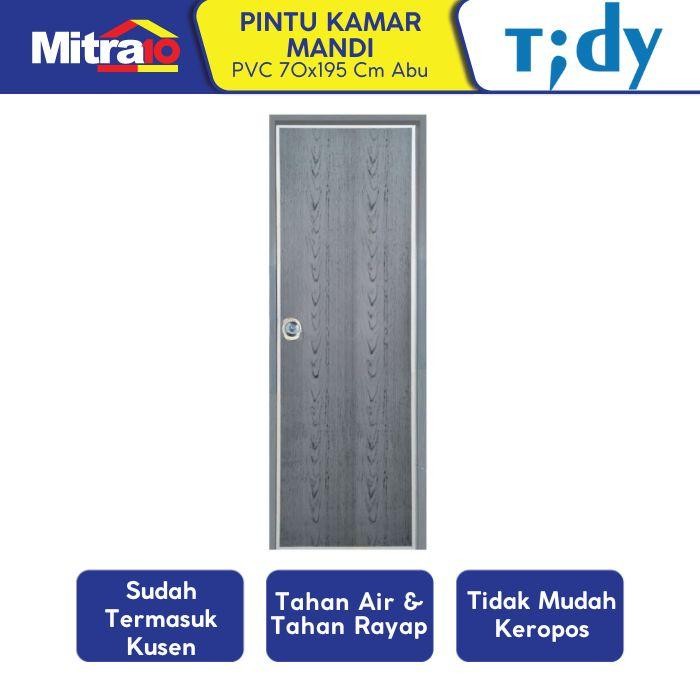 TIDY Pintu PVC Premium 70X195CM Abu (Kanan/ Kiri)
