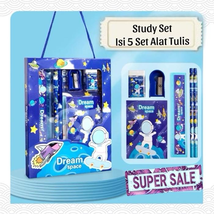 

New PAKET ALAT TULIS / STUDY SET ANAK MURAH / SOUVENIR ULANG TAHUN ANAK