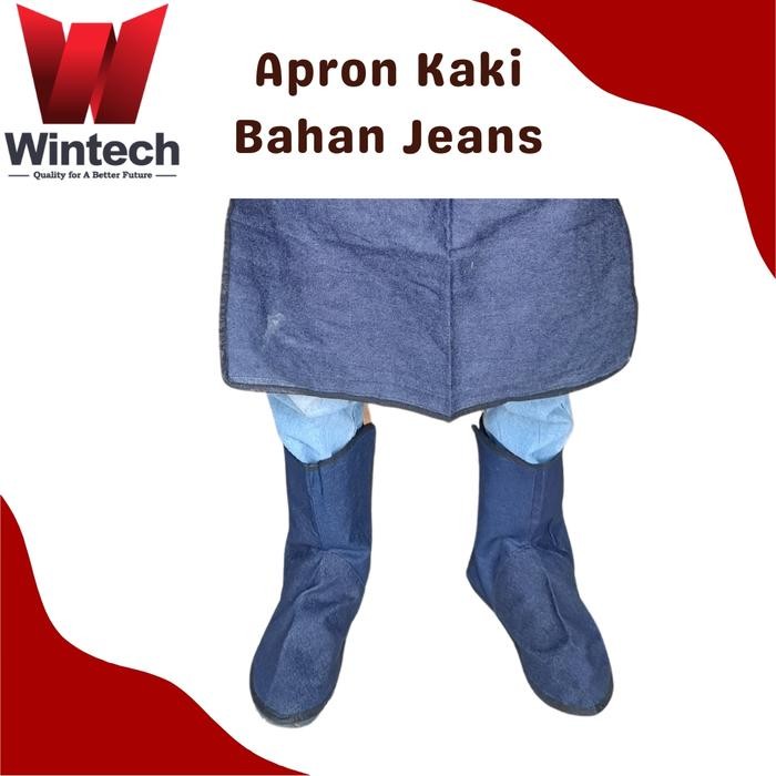 BRG BARU Apron Kaki Bahan Jeans/ Apron Las Pelindung Kaki - 1 Pasang