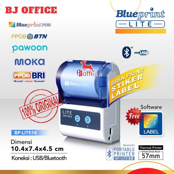 Ready Printer Thermal Portable Bluetooth Blueprint BP-LITE 58 / Printer Mini