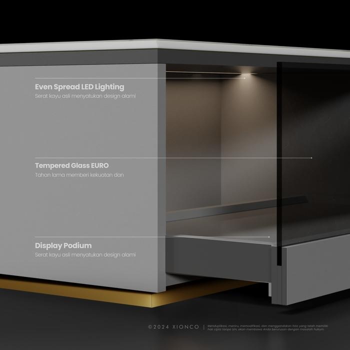 EORDE CURIO TV CABINET Meja TV Minimalis Dinding Rak TV Modern Minimalist Premium High End Buffet