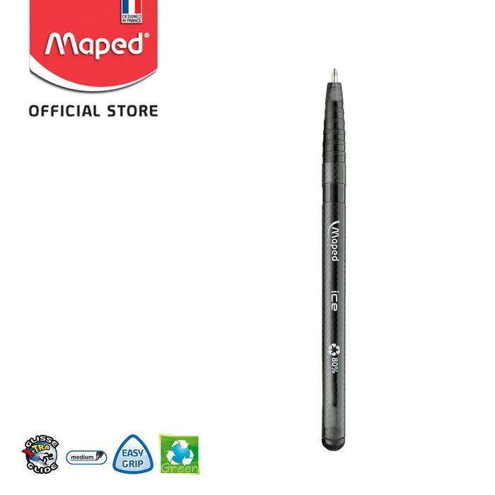 

Maped Pen Ball Cap Green Ice - Black set 12 in OPP