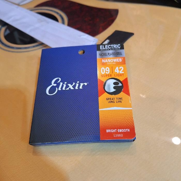 senar gitar elixir 010 nanoweb elektric/elektrik