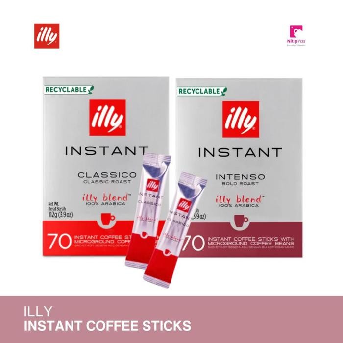 

PROMO !! [Ready Stock ] Illy Instant Coffee Stick Classico Intenso Kopi Instan Stik Arabika