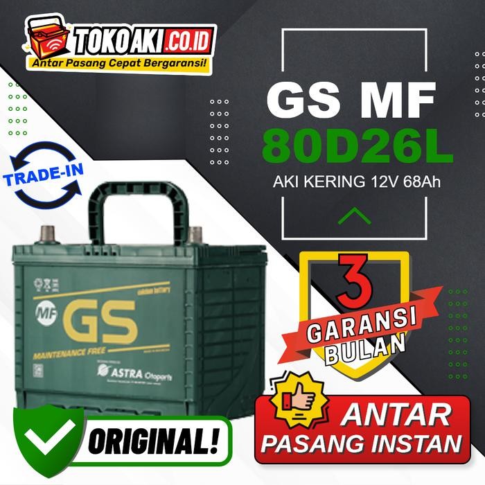 Aki Toyota Harrier 2003-2013 - GS Astra MF 80D26L - 68Ah