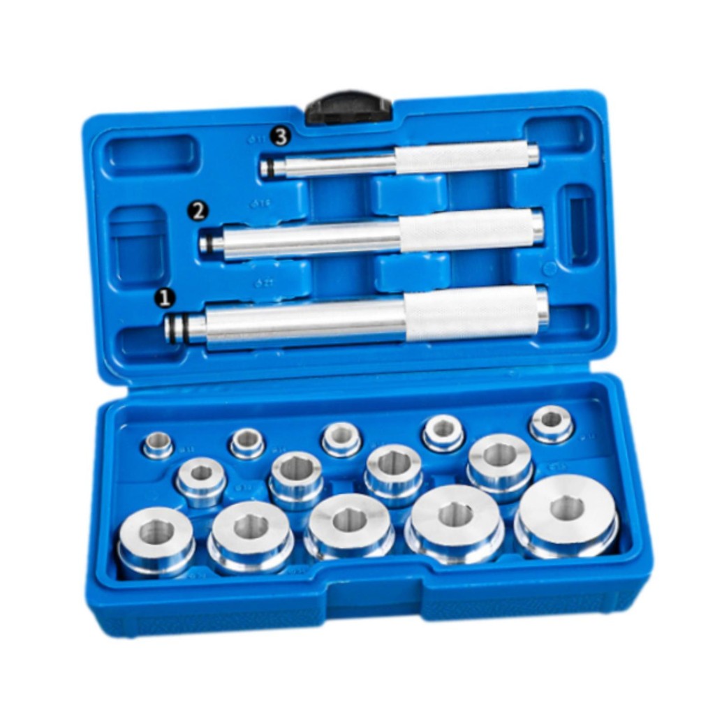 17 Pieces Bearing Race and Seal Driver Set Accessory with Blue Storage Box Professional Bearing Race