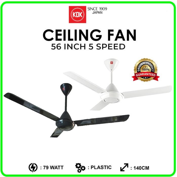 ORI CEILING FAN KDK/KDK Kipas Plafon KDK Ceiling Fan 56 inch 5 Speed KDK WZ56P Putih (140cm)