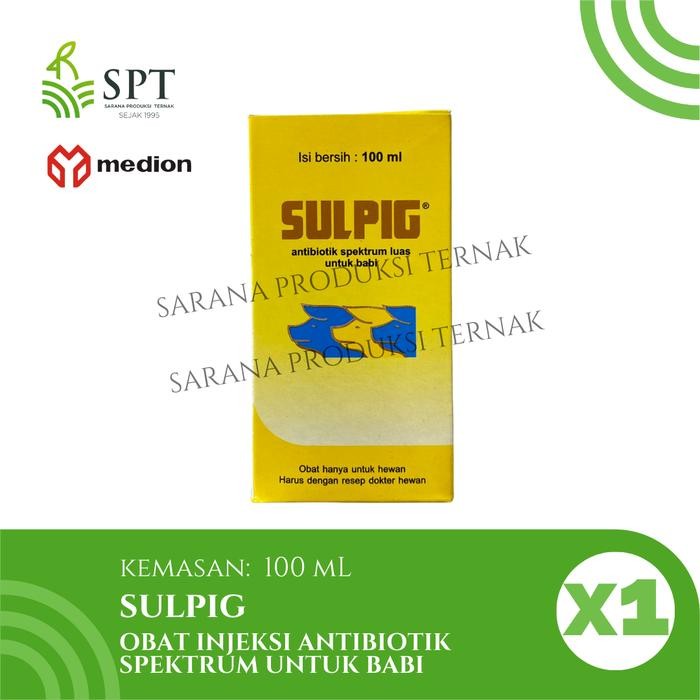 cdo4- Sulpig 100 Ml Obat Injeksi Antibiotik Babi Medion