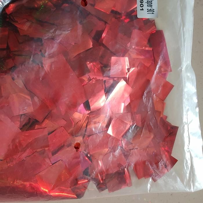 62eh- Confetti Paper Red