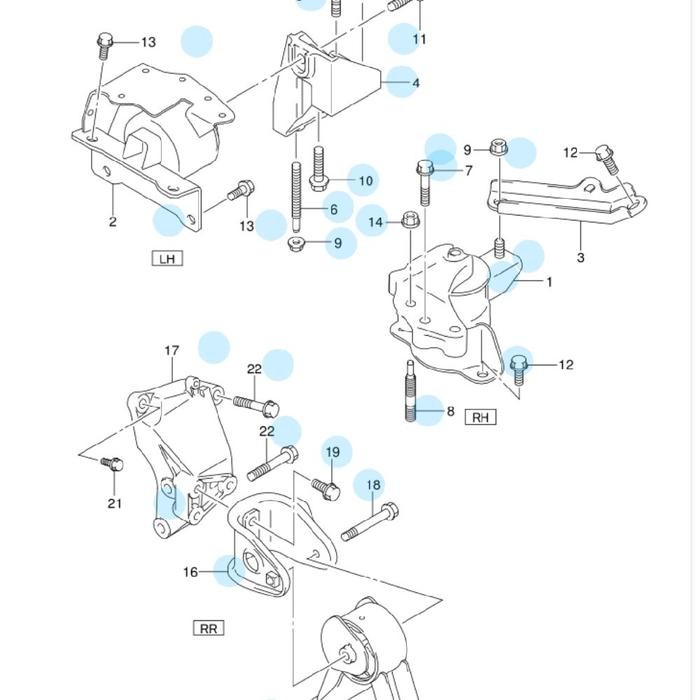 ENGINE MOUNTING KIRI ERTIGA BENSIN 2016---- MATIC=MANUAL ASLI