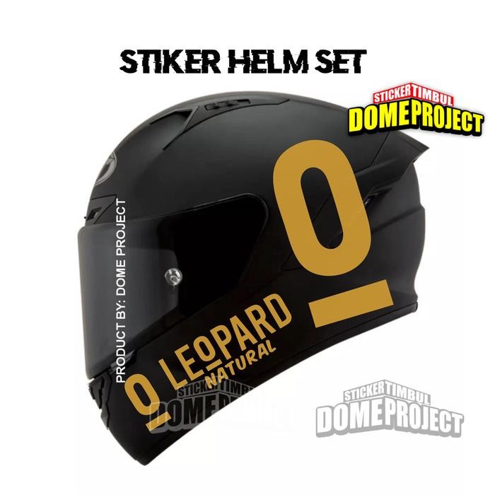 TERMURAH STIKER CUTTING LEOPARD SET HELM FULLFACE PREMIUM GRADE AKSESS MOTOR READY STOCK