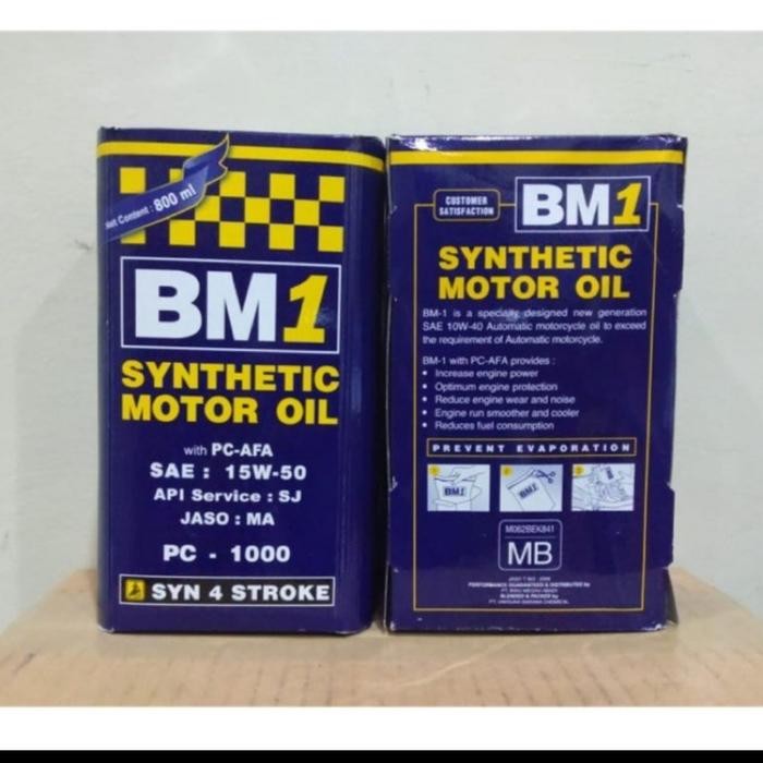 temg- Oli Bm1 Pc1000 Sae 15W50 800 Ml Oli Motor Bebek Original Asli Bm1