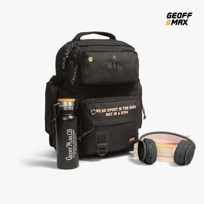 Geoff Max Official - Arlos Black Tas Punggung Backpack Ransel Sekolah Pria Wanita
