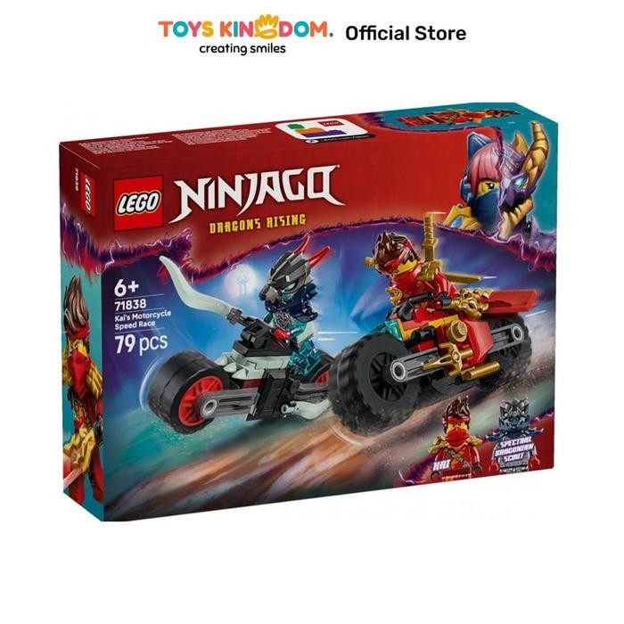 LEGO NINJAGO KAIS MOTORCYCLE SPEED RACE SET 79 PCS 71838 - MERAH/BIRU