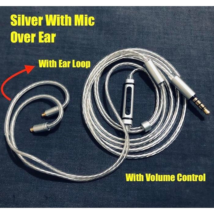 9rpp- Kabel Mmcx Custom Hifi Sound Improved Silver Plated Mmcx Pin Cable Replacement