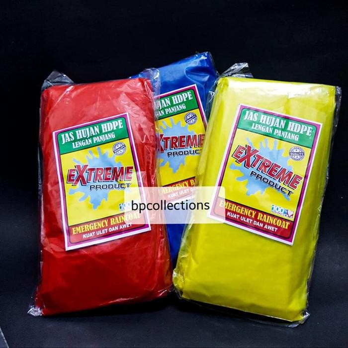 DISKON Jas Hujan Plastik lengan Panjang tebal pemakaian lebih dari 1x Extreme READY STOCK