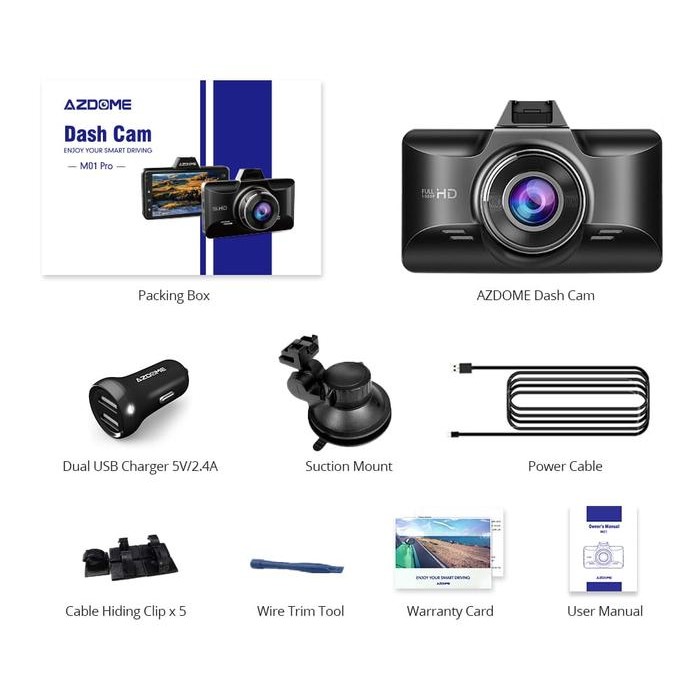 READY Azdome Dash Cam Dash Camera Mobil 1080P DashCam G00D QU4LITY