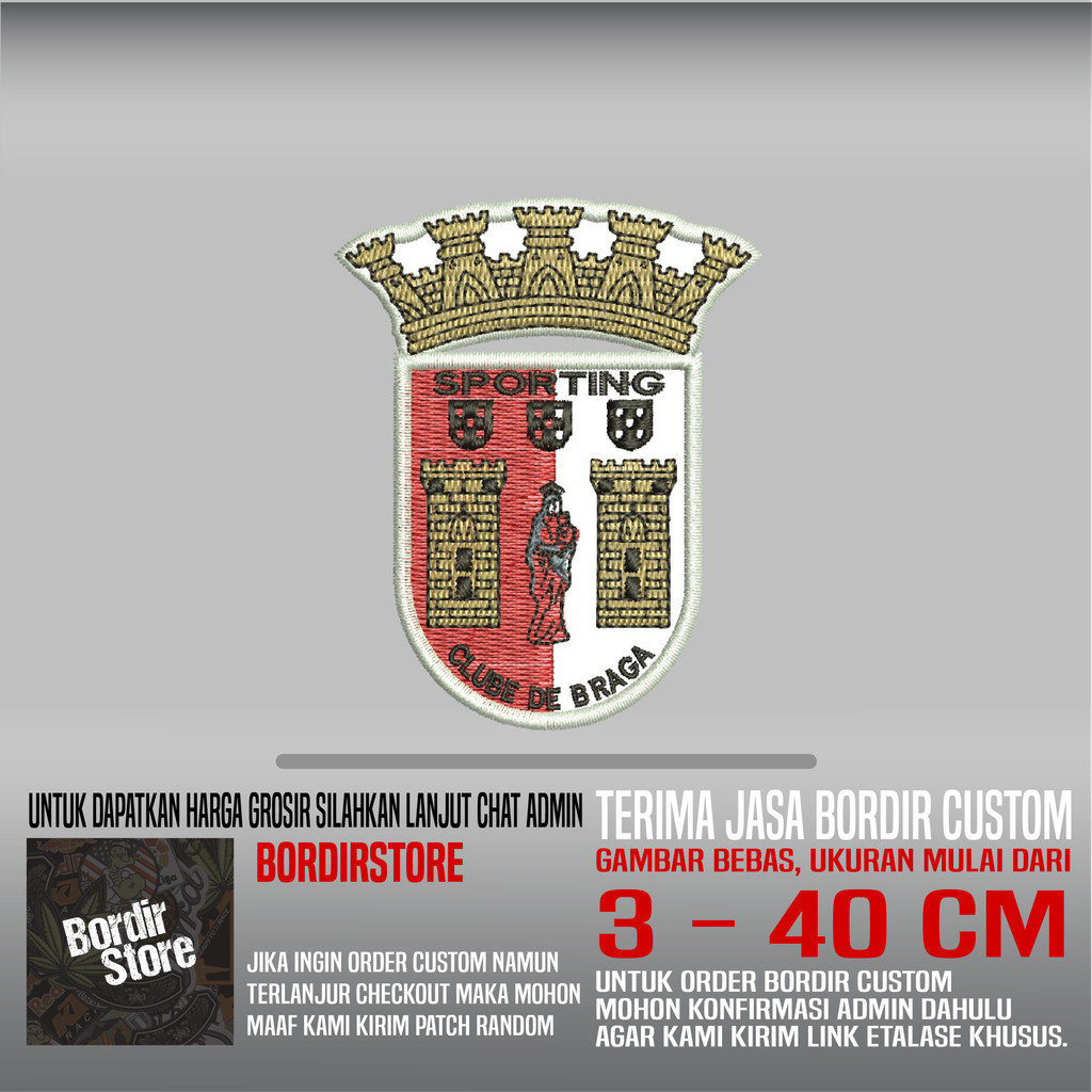 SPORTING CLUBE DE BRAGA BS-817 PATCH BORDIR LOGO/EMBLEM