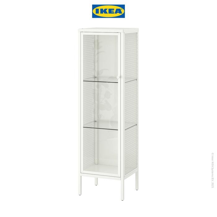 Ikea Baggebo Lemari Pajangan Dengan Pintu Kaca 34X30X116 Cm