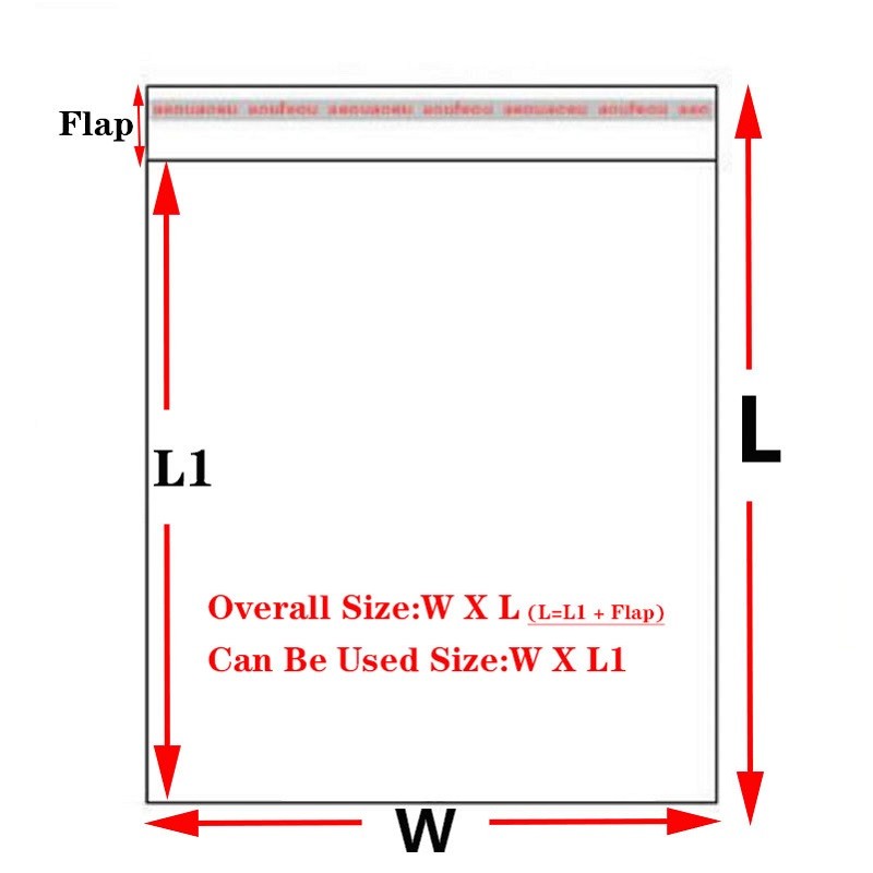 11 Size 100pcs/lot  Transparent Cookie Packaging Bags Self-adhesive Plastic Biscuit Bag Wedding Cand
