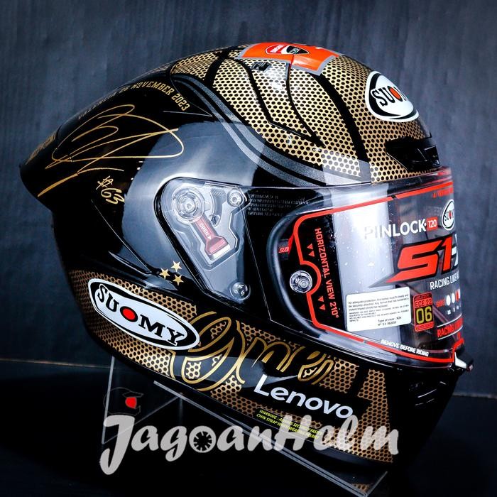 TERLARIS Suomy Helm S1-XR GP PECCO World Champion Gold 2023 Gold Black S1 XR - S1XR Motor dengan