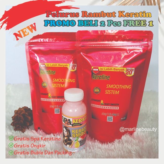 PAKET KERATIN SMOOTHING PELURUS RAMBUT [BPOM] Haircare Smooting Sistem/Untuk Rambut Normal/ Kering /