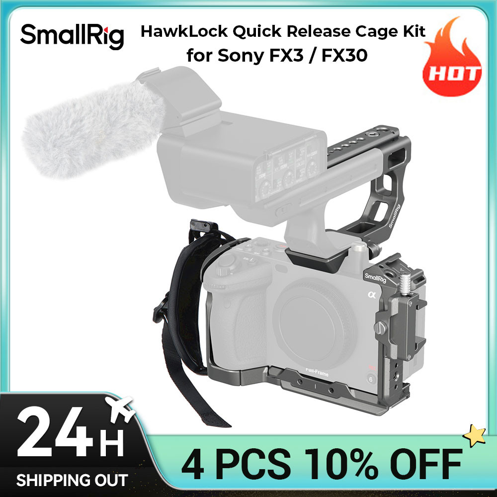 Smallrig Fx3 / Fx30 Advanced Cage Kit,Hawklock Quick Release Cage Kit For Sony Fx3 / Fx30 With Top
