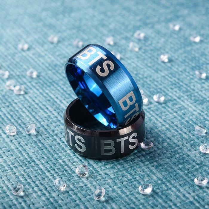 CINCIN TULISAN BTS - ENGRAVED LETTER BANGTAN SONYEONDAN RING IMPORT / LETTER RING BTS ARMY JIN JIMIN