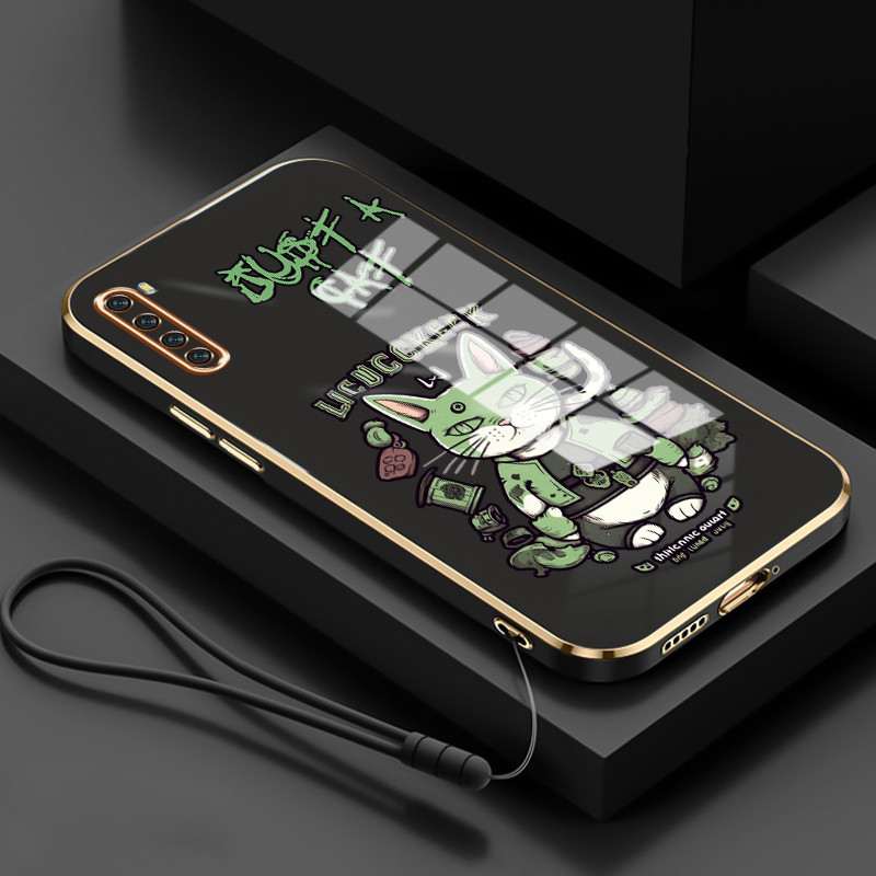 Casing Untuk Xiaomi Redmi Note 8 Note 8T Note 8 Pro Case Casing HP Softcase Tali gantungan berlapis 