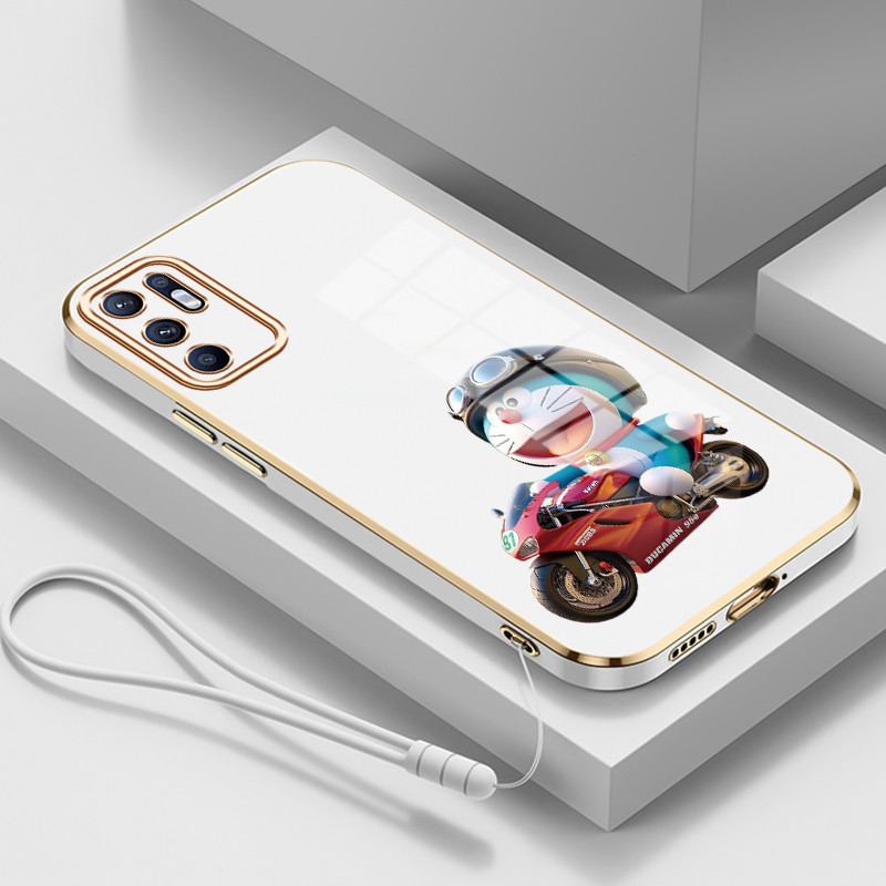 Casing Untuk OPPO Reno 6 4G Reno 6 5G Case Casing HP Softcase Tali gantungan berlapis silikon mewah 