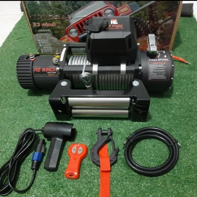 Ready WINCH R2 13000LBS TALI SELING BAJA KAPASITAS 6TON 12-24VOLT