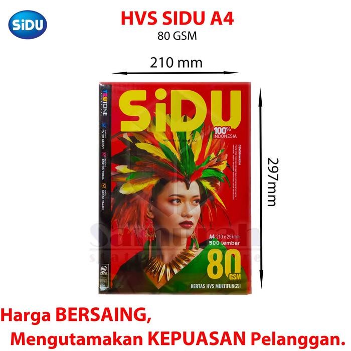 pzth- Kertas Hvs Sinar Dunia A4 80 Gsm / Hvs Sidu A4 80 Gram / Kertas Sidu A4 80Gsm Kertas