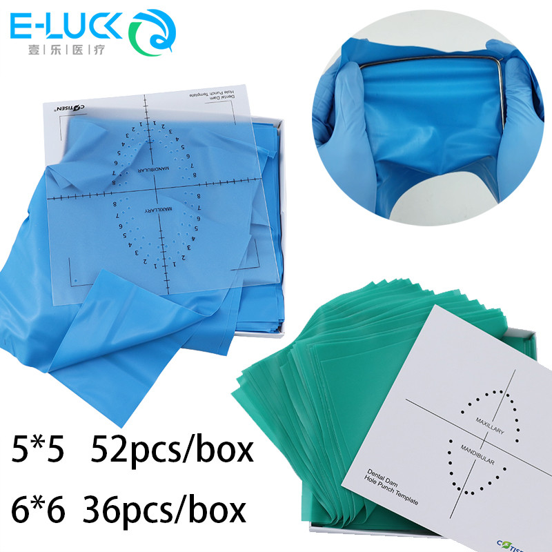 Dental Rubber Dam Sheet Non-Sterile Natural Latex Rubber Barrier Dams Dental Materials