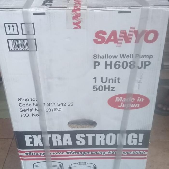 Pompa Air Sanyo 600watt / Pompa Air Sumur Dangkal Sanyo PH608JP JAPAN