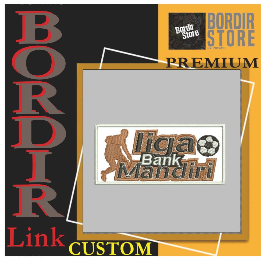 LIGA BANK MANDIRI SEPAKBOLA BS-1411 PATCH BORDIR LOGO/EMBLEM