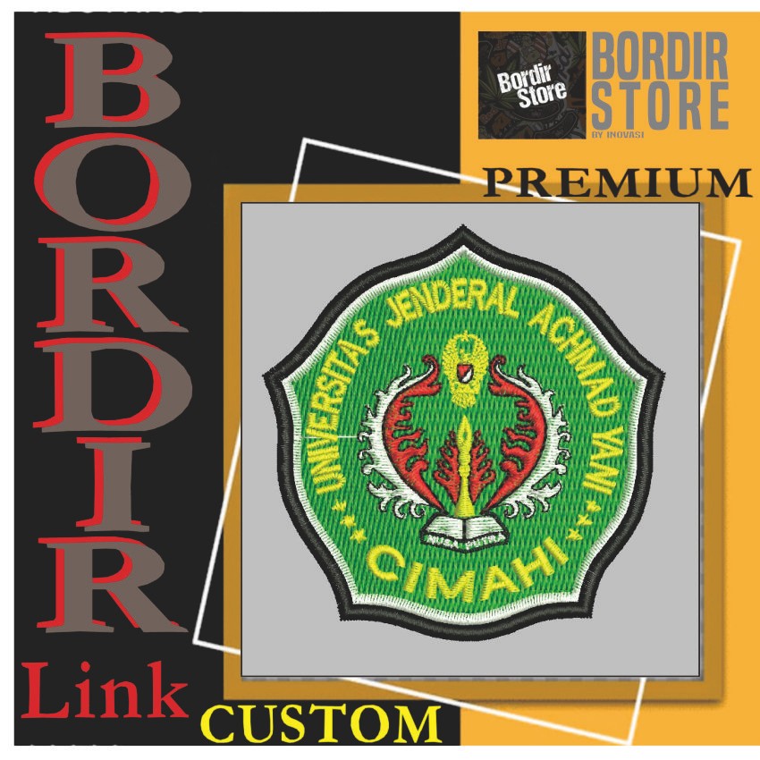 LOGO UNJANI UNIVERSITAS ACHMAD YANI CIMAHI BS-1452 PATCH BORDIR LOGO/EMBLEM