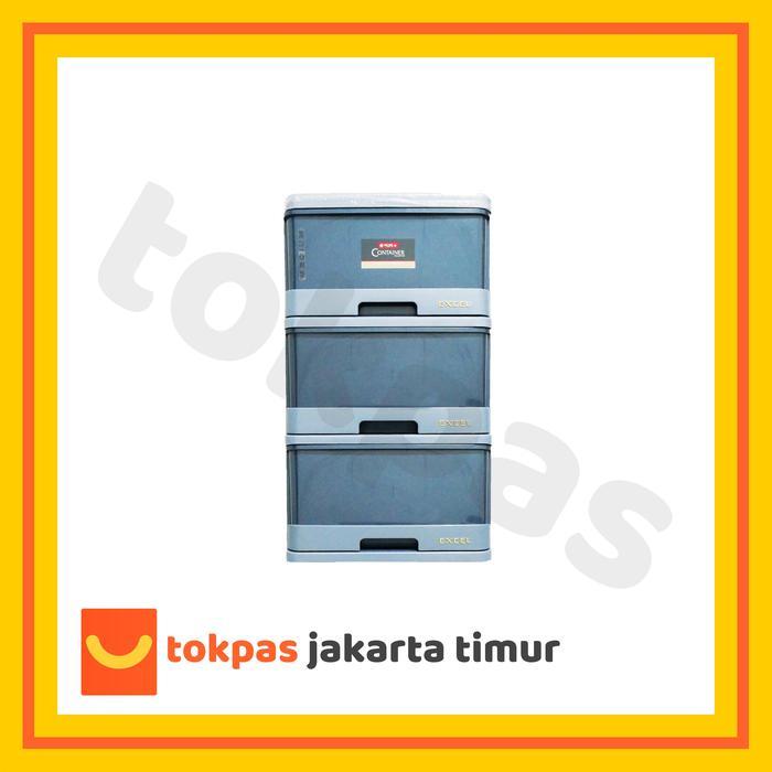 Lemari Pakaian Anak Lemari Mini Plastik PortbaleLemari Laci Plastik Lion Star Susun 3 Excel