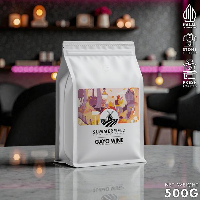 Biji Kopi Arabika Gayo Wine Sangrai Medium 500 Gram Cita Rasa Buah Anggur