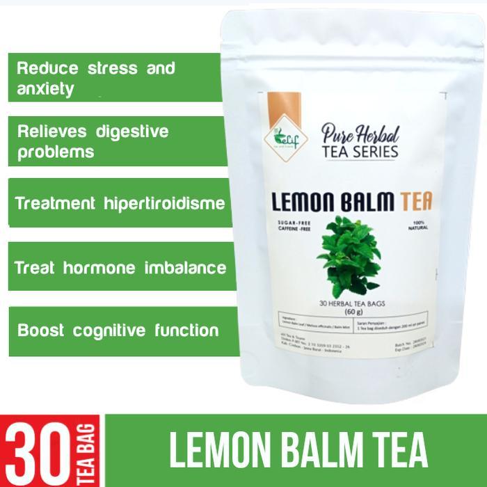 ELIF TEA AND TISANE LEMON BALM TEA : LEMON BALM LEAVES / BALM MINT LEAF TEA ISI 30 KANTONG TEH
