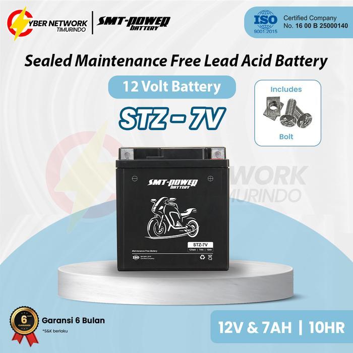 Aki Motor SMT POWER STZ-7V 12V 7AH 10HR Aki Kering