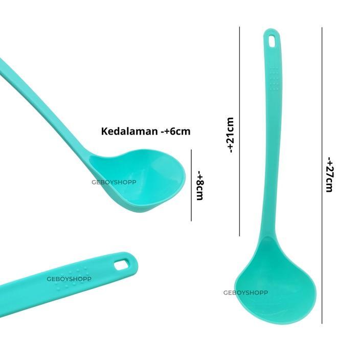 [PAKET 12PCS] Candid Irus GABY BESAR / Centong Sayur / Sendok Sup Plastik Foodgrade PP5
