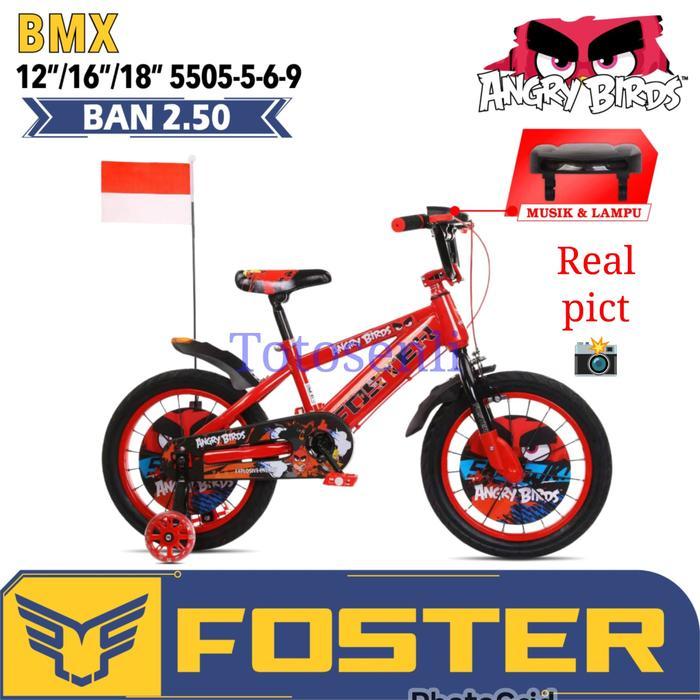 sepeda anak laki laki bmx 18 inch foster 5505-5-6-9 sepeda ban 2.40 sepeda anak terbaru