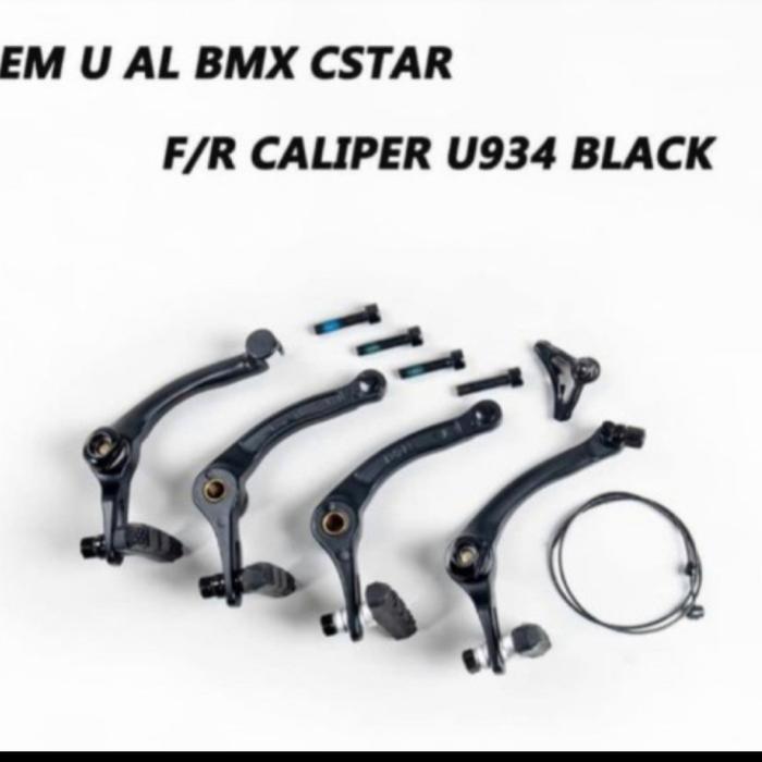 Baru Rem U-Brake Bmx Silang Cstar Radius 934 Set Depan Belakang V-Brake Silang Bmx