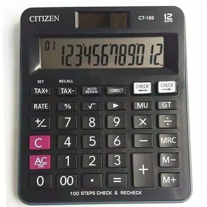 Ready Terlaris KALKULATOR CITIZEN CT 169 - CALCULATOR TYPE CT - 169 Murah