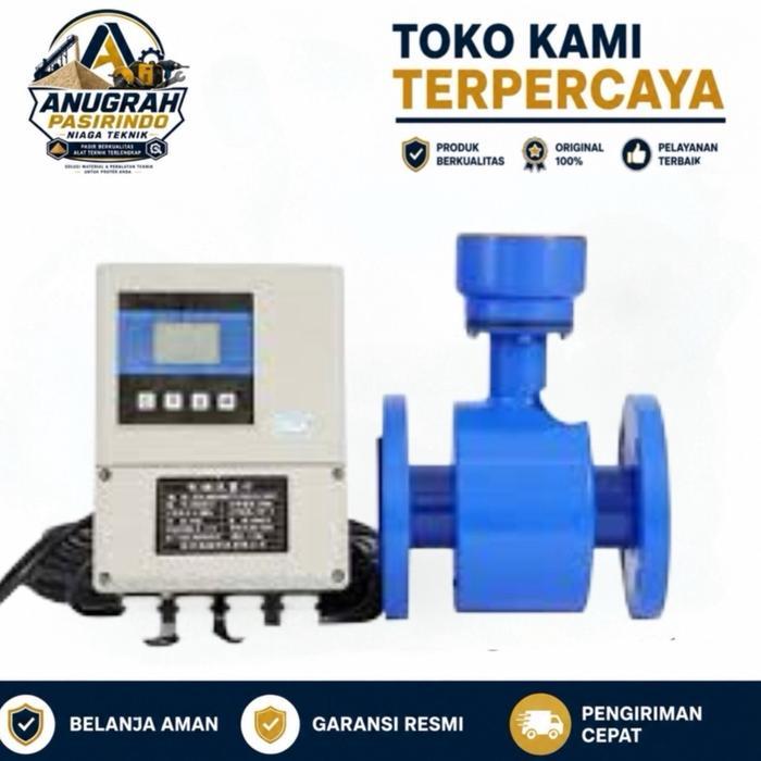 FLOWMETER ELECTROMAGNETIC 4"DN100 FLOW METER PTFE MAGNETIC ALIRAN CAIRAN MAKANAN KIMIA LIMBAH