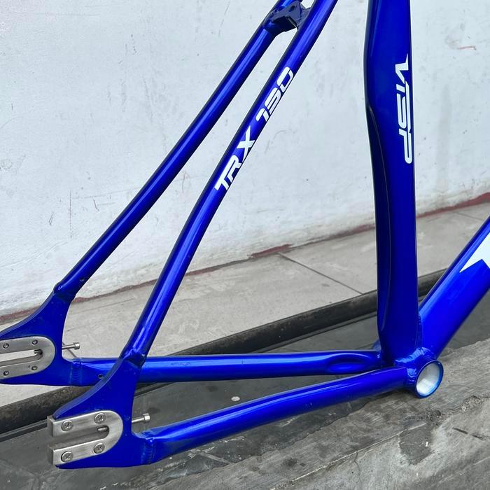 Bisa Grab Frame Fixie Alloy Aero 700C Pipih Biru Impor Visp Fixed Gear Pursuit