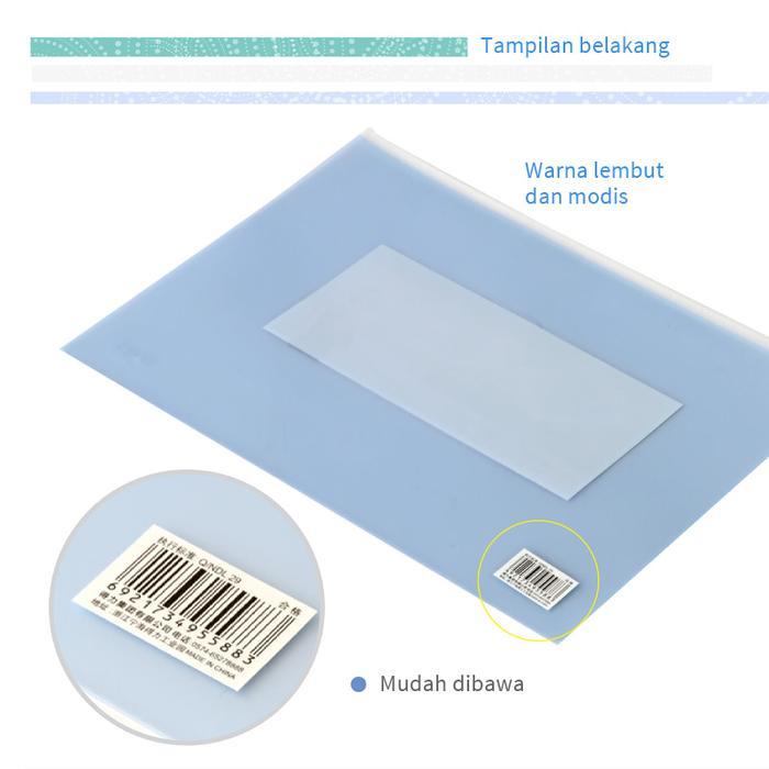 NEW Deli Zipper Storage Bag Travel Pouch/Plastik Ziplock A4 A5 558X
