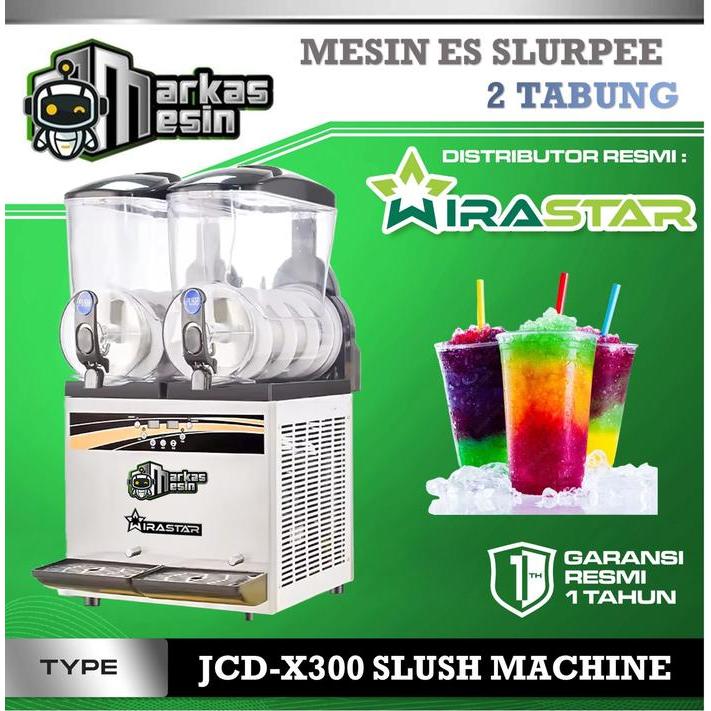Slush Machine WIRASTAR JCD-X300 Mesin Slush Es Slurpee 2 Tabung