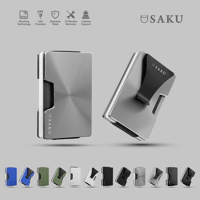 Eiger - Defect Dompet Kartu Pria Rfid Smart Wallet Card Holder Metal Grey